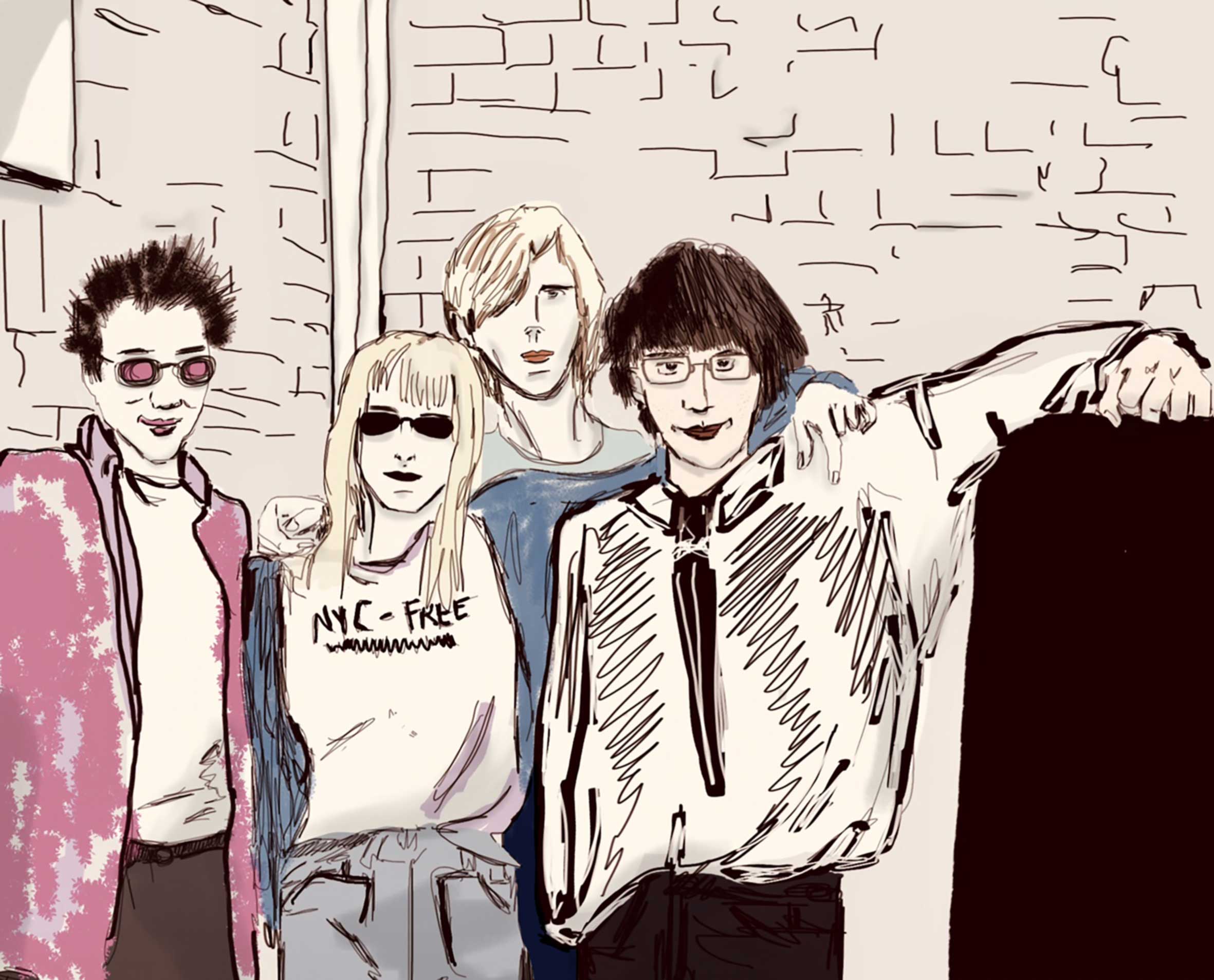 Chronic Age, Susie Club, 1989. <br> From left to right: Vincent Crabtree, Chris Gibson, Jasper Morris, and Ronald Rea.