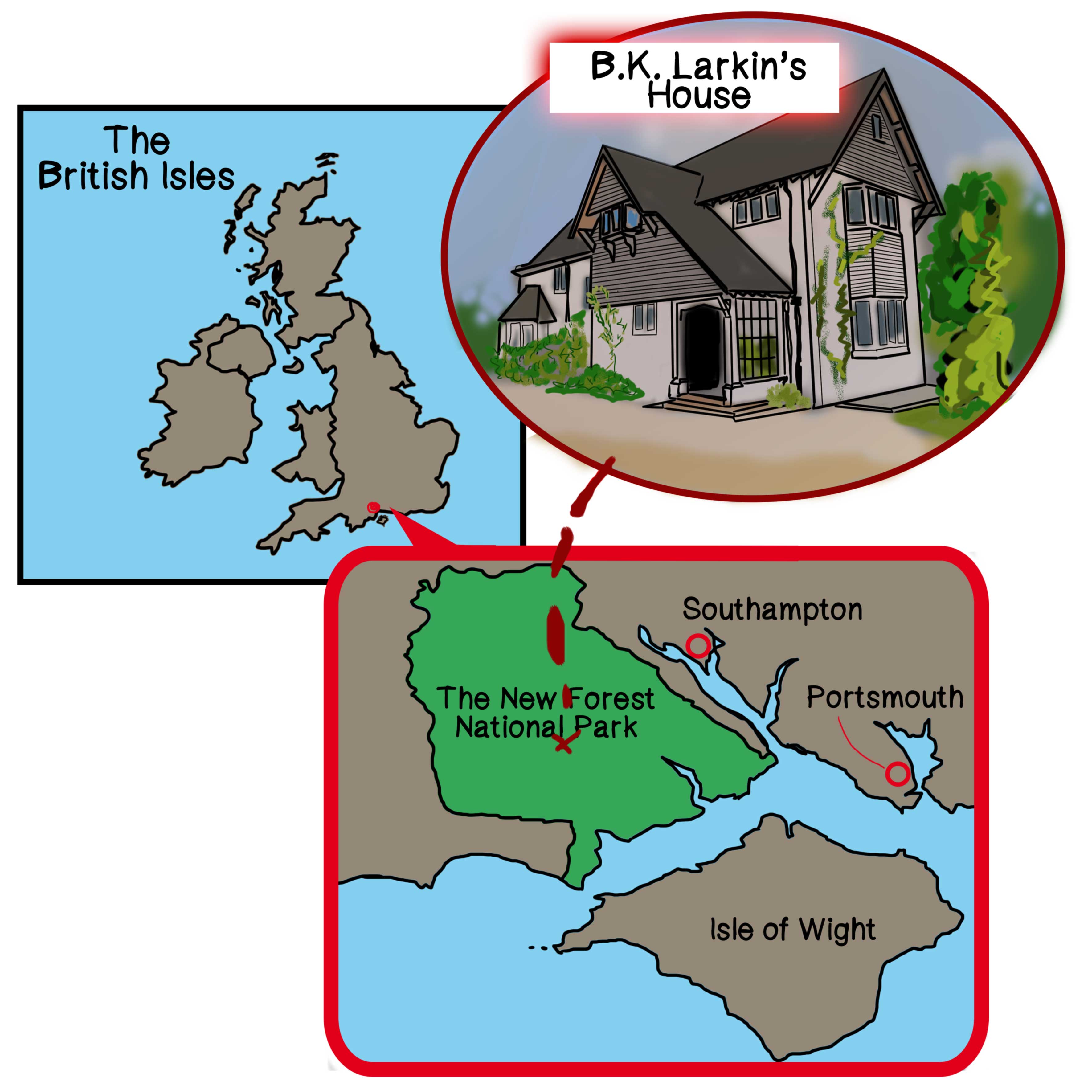 The Larkin's Cottage in the New Forest